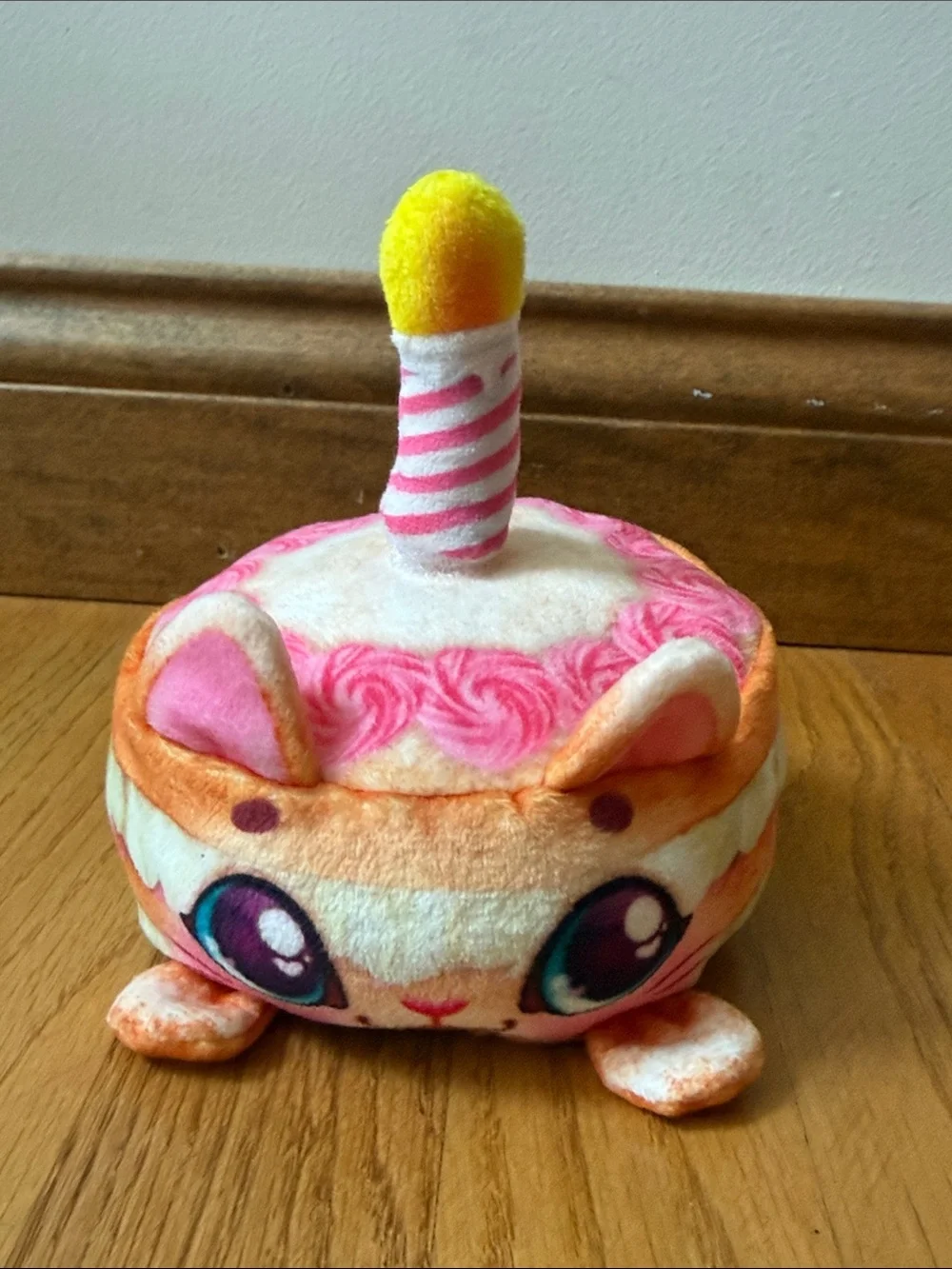 RARE Cookeez Makery Baked Party Treatz Birthday Candle Cat WORKS Plush Stuffed